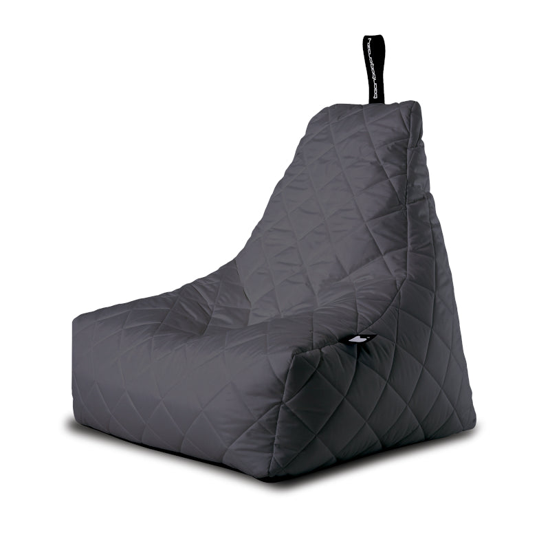 Extreme Lounging Mighty Quilted Bean Bag in Grey