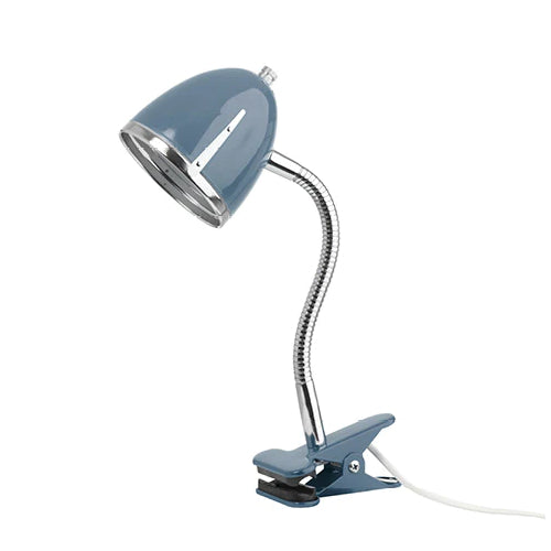 Blue Shade Clip on Lamp