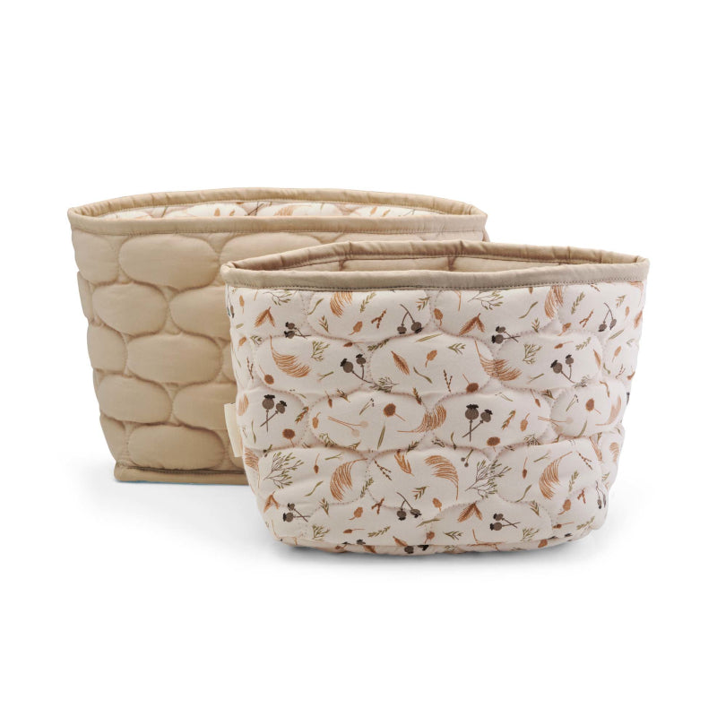 Avery Row Quilted Storage Baskets in Grasslands