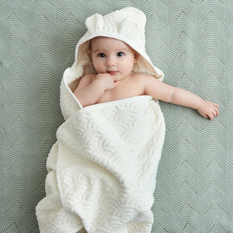 Cam Cam Copenhagen Off White Hooded Baby Towel