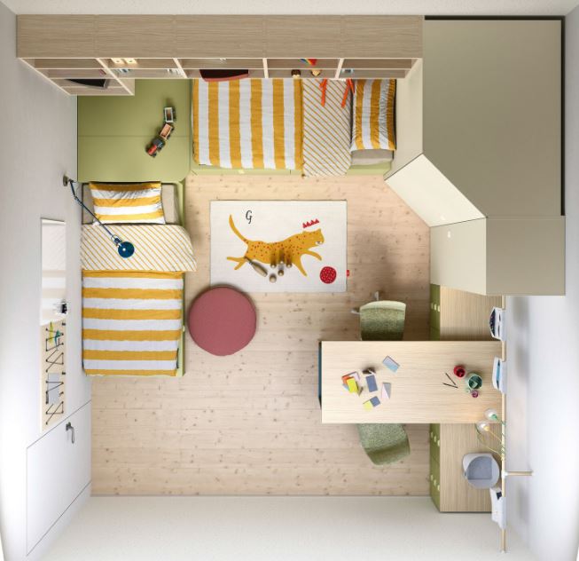 Children’s Nidi Bedroom Space 4 – 15 Colours