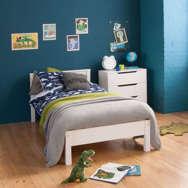 Little Folks Classic Single Beech Bed with Optional Trundle – Available in 2 colours