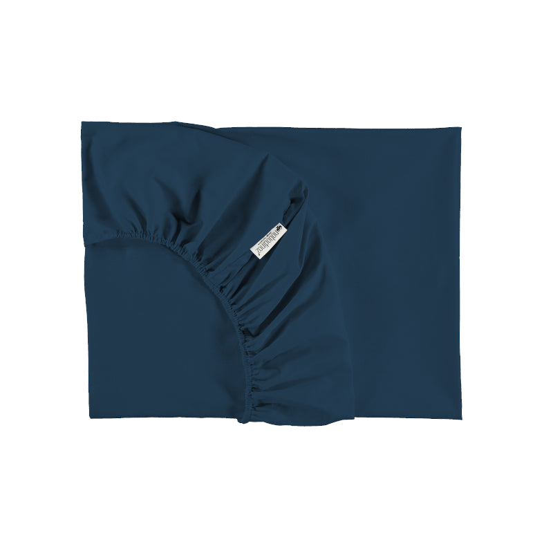 Nobodinoz Night Blue Tibet Fitted Cotbed Sheet