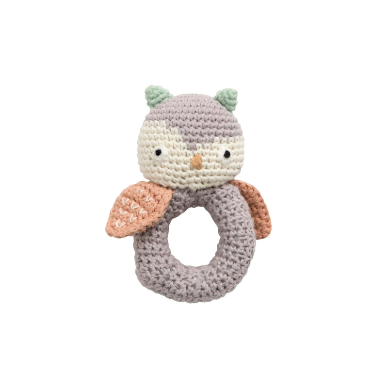 Sebra Crochet Blinky Owl Rattle Thumbnail