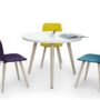 Round Woody Playroom Table by Nidi - White