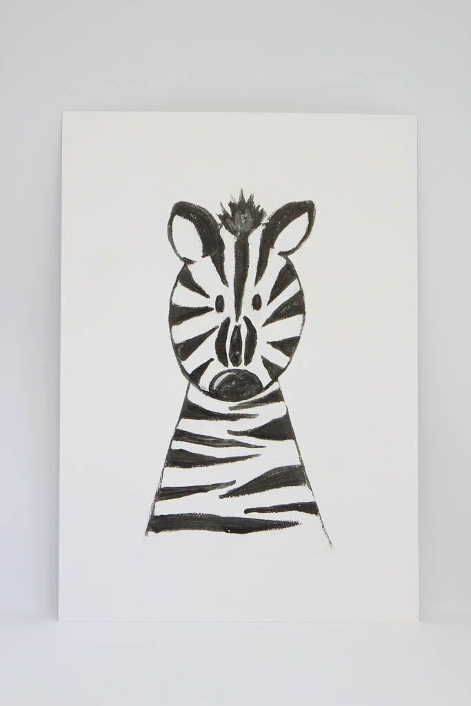 Zebra A5 Print – Little Paperie